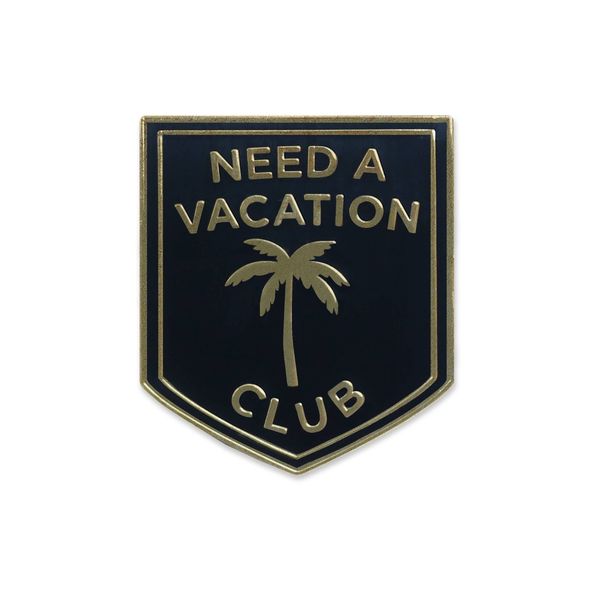 Get Shit Done Club Enamel Lapel Pin Gold Black